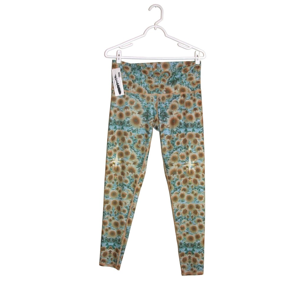 NWT Teeki Sunflower Print Hippie Boho Flower Yoga Workout Pants